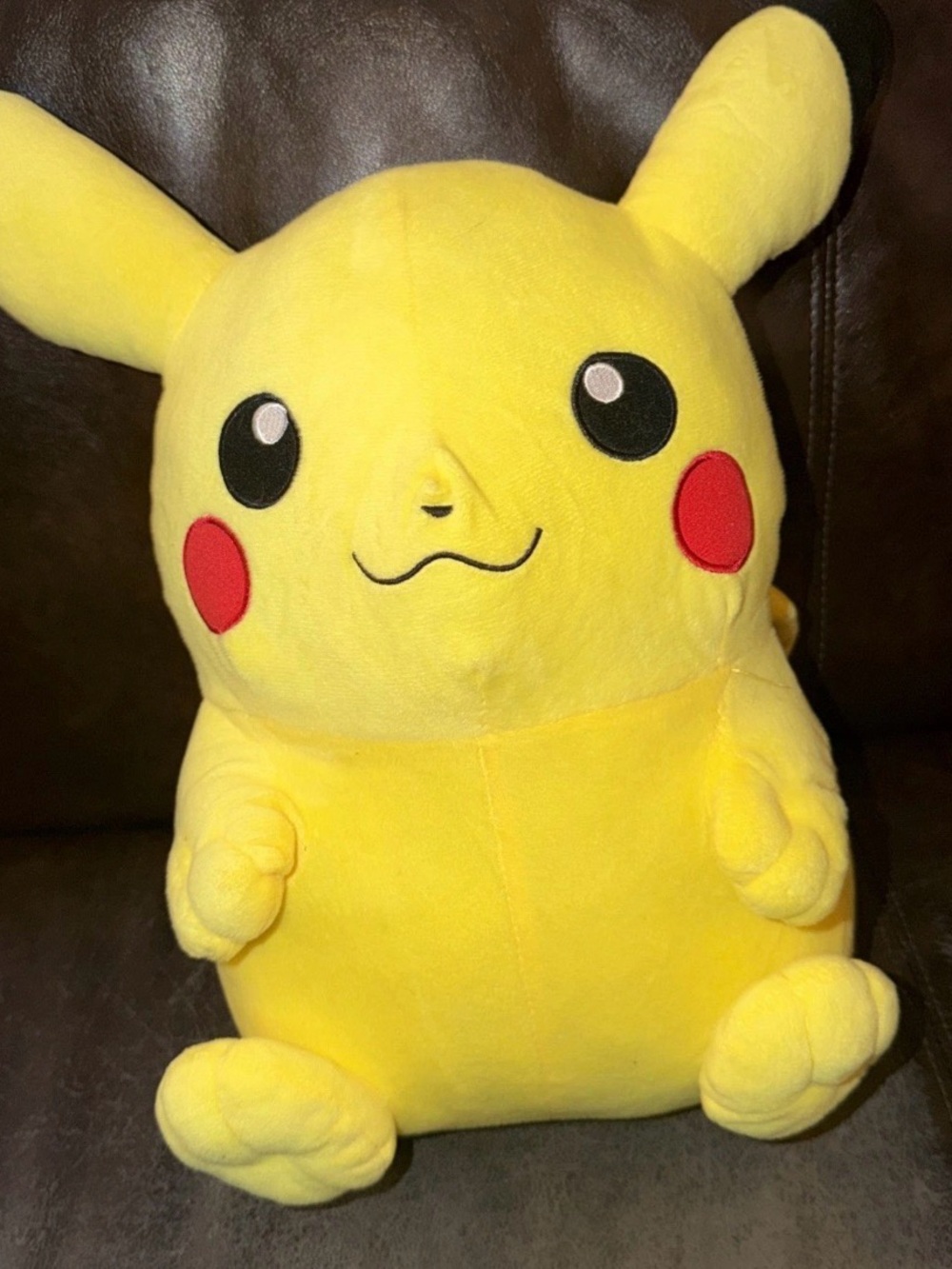 Pikachu Plush Toy - Yellow Kids Stuffed Animal large 16in Pokemon collectible